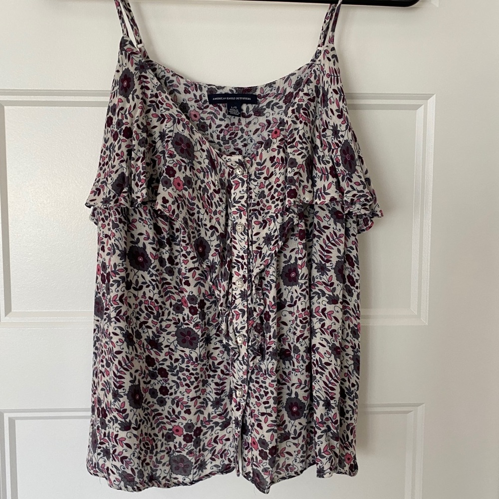 American Eagle Floral Crop Top